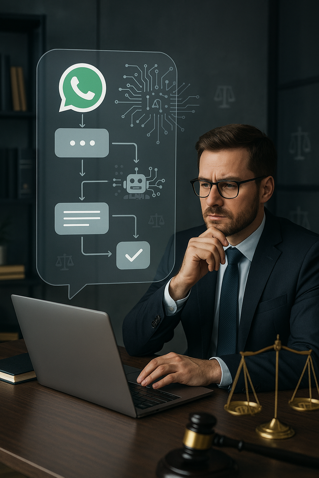 IA para triagem de leads no WhatsApp sem violar o Provimento 205